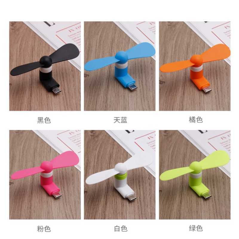 Ny Creative Portable Micro Mini Fan Mobiltelefon Mini Fan Charging Treasure Fan USB Gadget Cooling Fans för Type-C Android