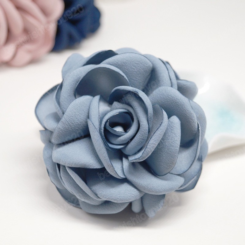 Big Fabric Flower Brooch Pins Cloth Art Lapel Pins Shawl Shirt Corsage Fashion Jewelry for Women Accessories Gift