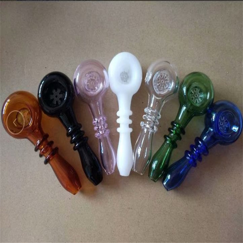 Smoke Pipes Hookah Bong Glass Rig Oil Water Bongs Colored 3-wheel snowflake glass smoke pot