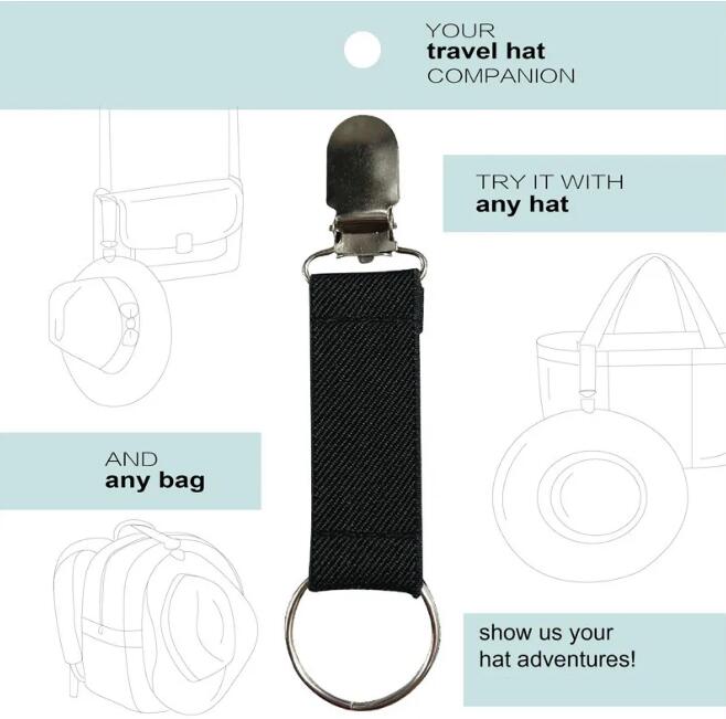 Elastic Hat Clip on Bag Hat Holder for Travel Hat Keeper Clip Outdoor Camping Hiking Multifunctional Duck Clip for Adult Kids