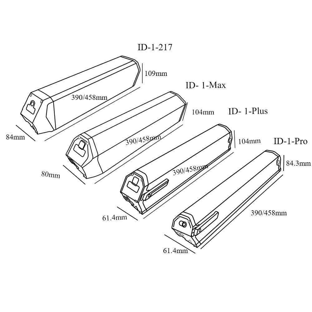 Reention Dorado Pro Plus Max batterie 36V 48V 52V 10.4Ah 15Ah 17.5Ah 20Ah 25Ah cadre de vélo électrique Batteries intégrées