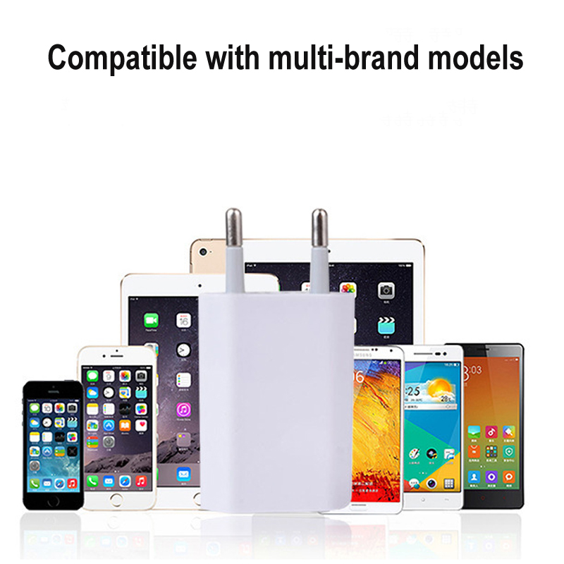 5W 1A European EU Plug USB AC USB Travel Wall Charging Charger Power Adapter For Mobile Phone 6 6S 5 5S 4 4S