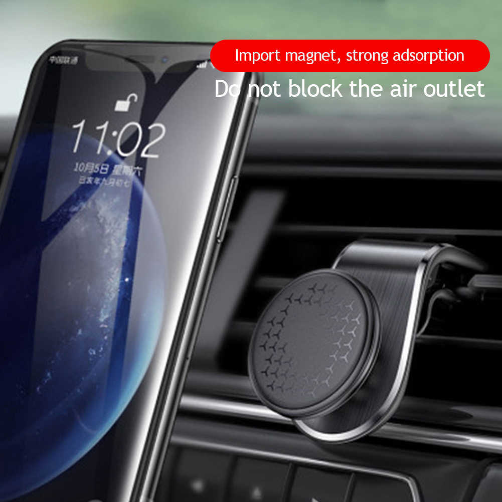 Manyetik Araba Telefon Tutucu Hava Havalandırıcı Montaj Döndürme Cep Telefonu GPS Xiaomi için Destek Kırmızı Mi Huawei Samsung Telefon Stand