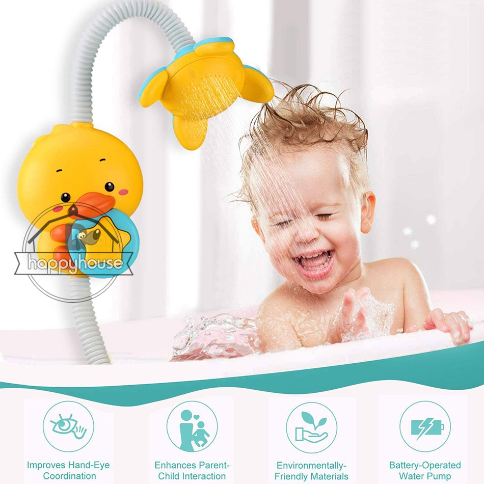 Babybad speelgoed voor kinderen Duck Bath Toys Sucker Shower Electric Spray Water Toys voor peuters Buiten zwembad Bathtub Toys Sprinkler