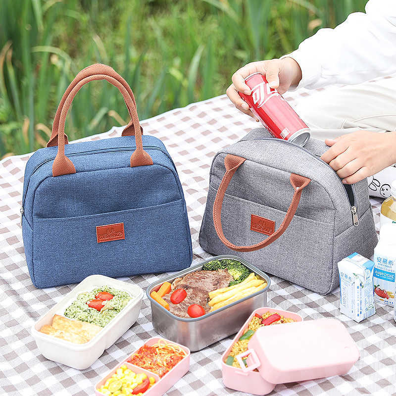 Backpacking packar ny bärbar lunch mat varm låda hållbar isolering kylare ispåse arrangör picknick korg miljöskydd handväska p230524