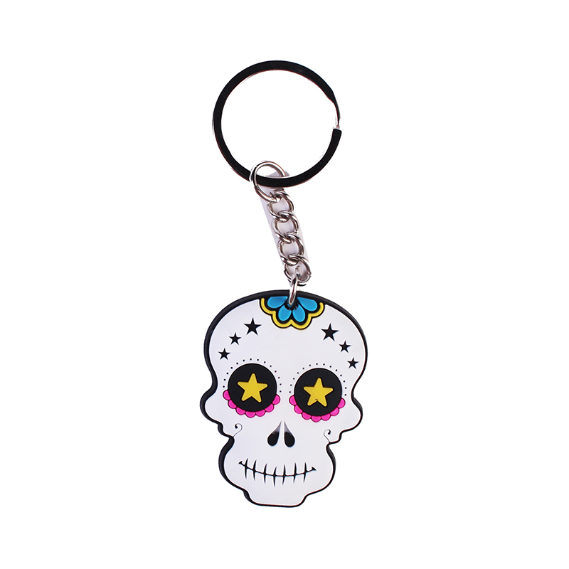 Skeleton Keychain Children's Ryggsäck PVC Silikon Keychain Halloween Keyring Key Chain