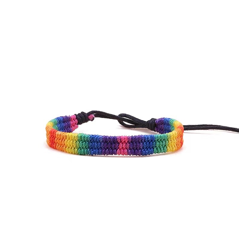 Pletające bransoletki minimalistyczne ręcznie tkanki bransoletki Charm Rainbow Bracelets Męskie damskie opaski do biżuterii Akcesoria biżuterii