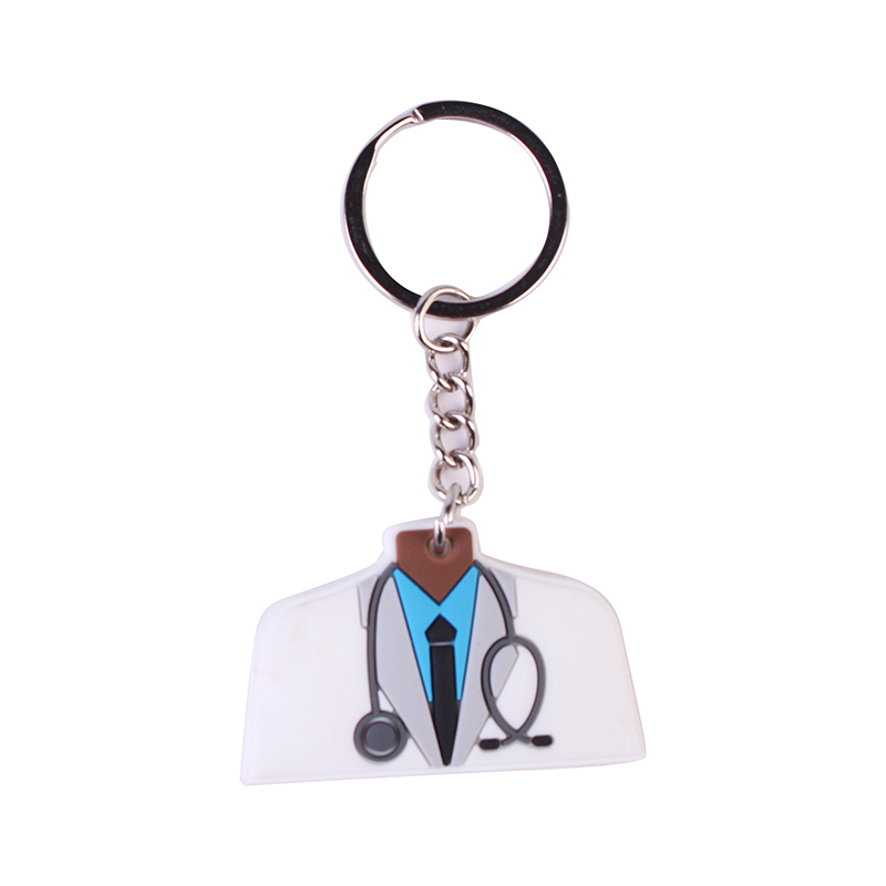 Cartoon Nurse Keychains PVC Keychain Pingente Criativo do Dia da Enfermeira Chains de Chaves de Keyring