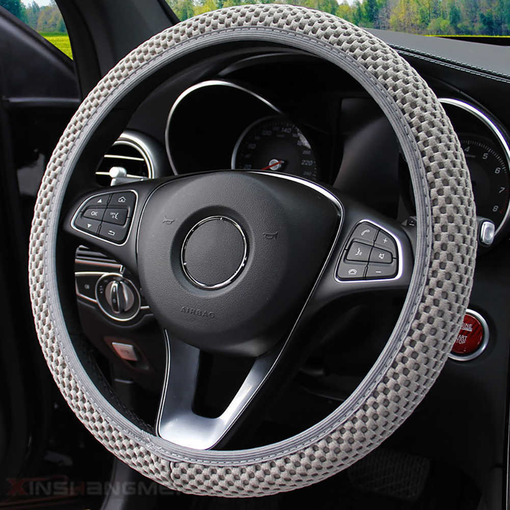 New Car Steering Wheel Cover Skidproof Durable Fabric Soft Steering Universal Wheel Sleeve Covers Auto Interior Car Accessories