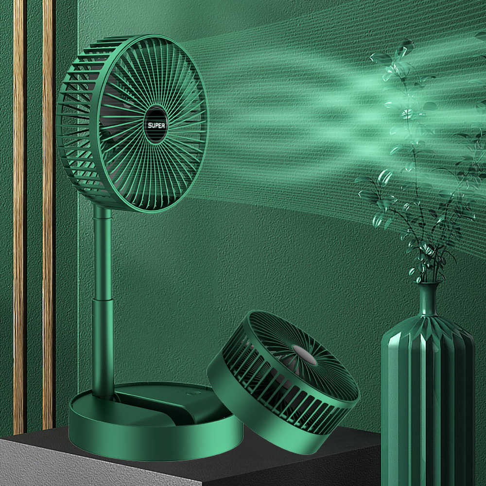 Novo portátil USB Recarregável Office do escritório doméstico Ventilador dobrável Fan baixo ruído Hightion Battery Lifesty Mini Electric Fan