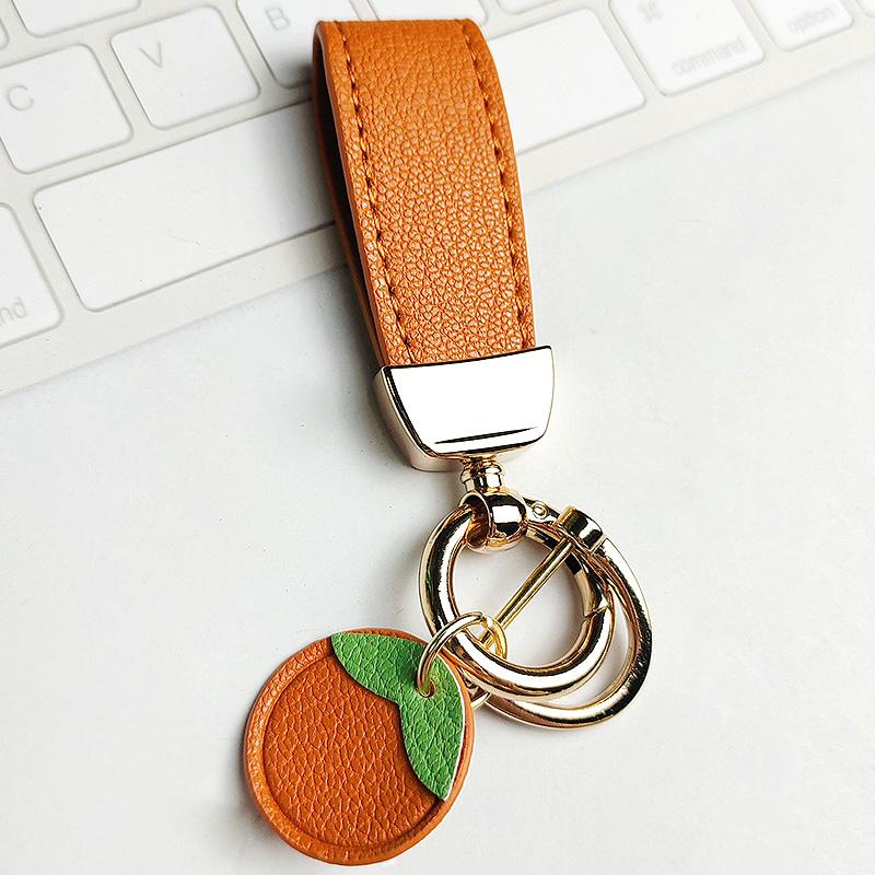 Nouvelle mode PU cuir porte-clés cadeau d'affaires en cuir porte-clés hommes femmes voiture clé sangle taille portefeuille porte-clés porte-clés fraise