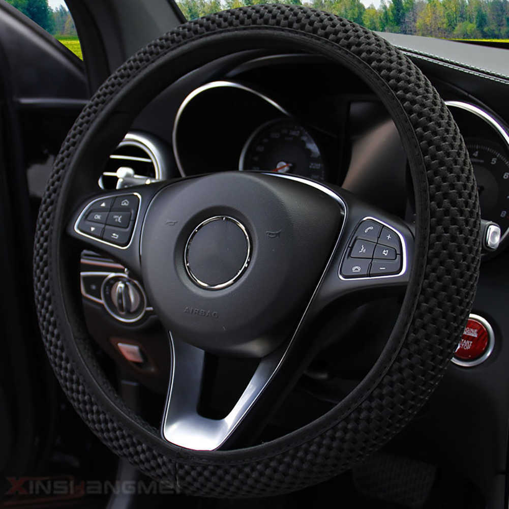 New Car Steering Wheel Cover Skidproof Durable Fabric Soft Steering Universal Wheel Sleeve Covers Auto Interior Car Accessories