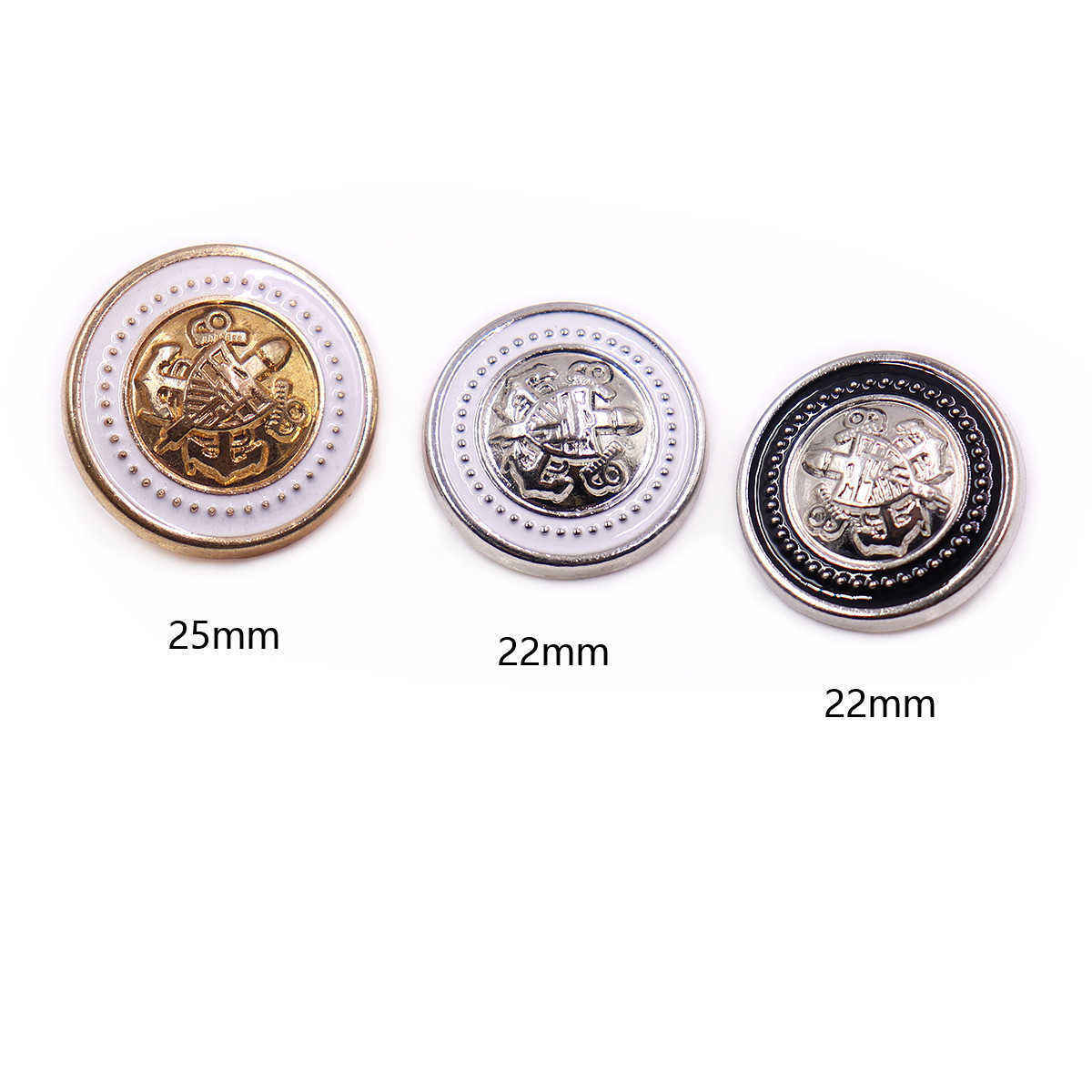 Dikiş Kavramları Araçlar 10 Metal Düğmeler/Yetkili Aslan Altın veya Silover Sweater Dekorasyon Gömlek Düğmesi Aksesuarları DIY JS-542 P230523