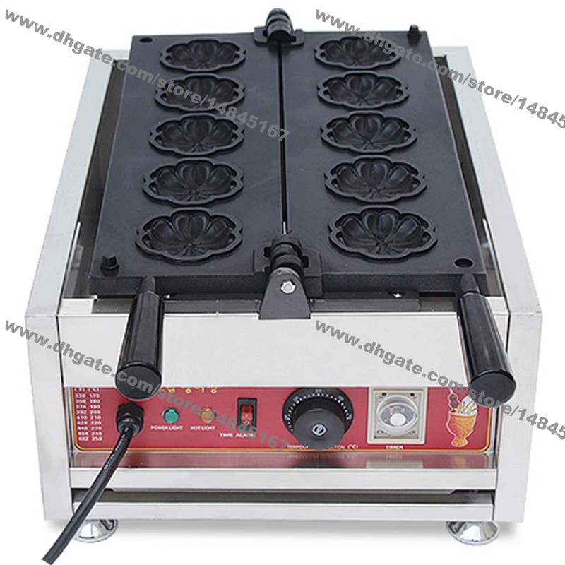 Electric Sakura Shaped Waffle Maker Machine Baker Commercial Use Non-stick 110v 220v