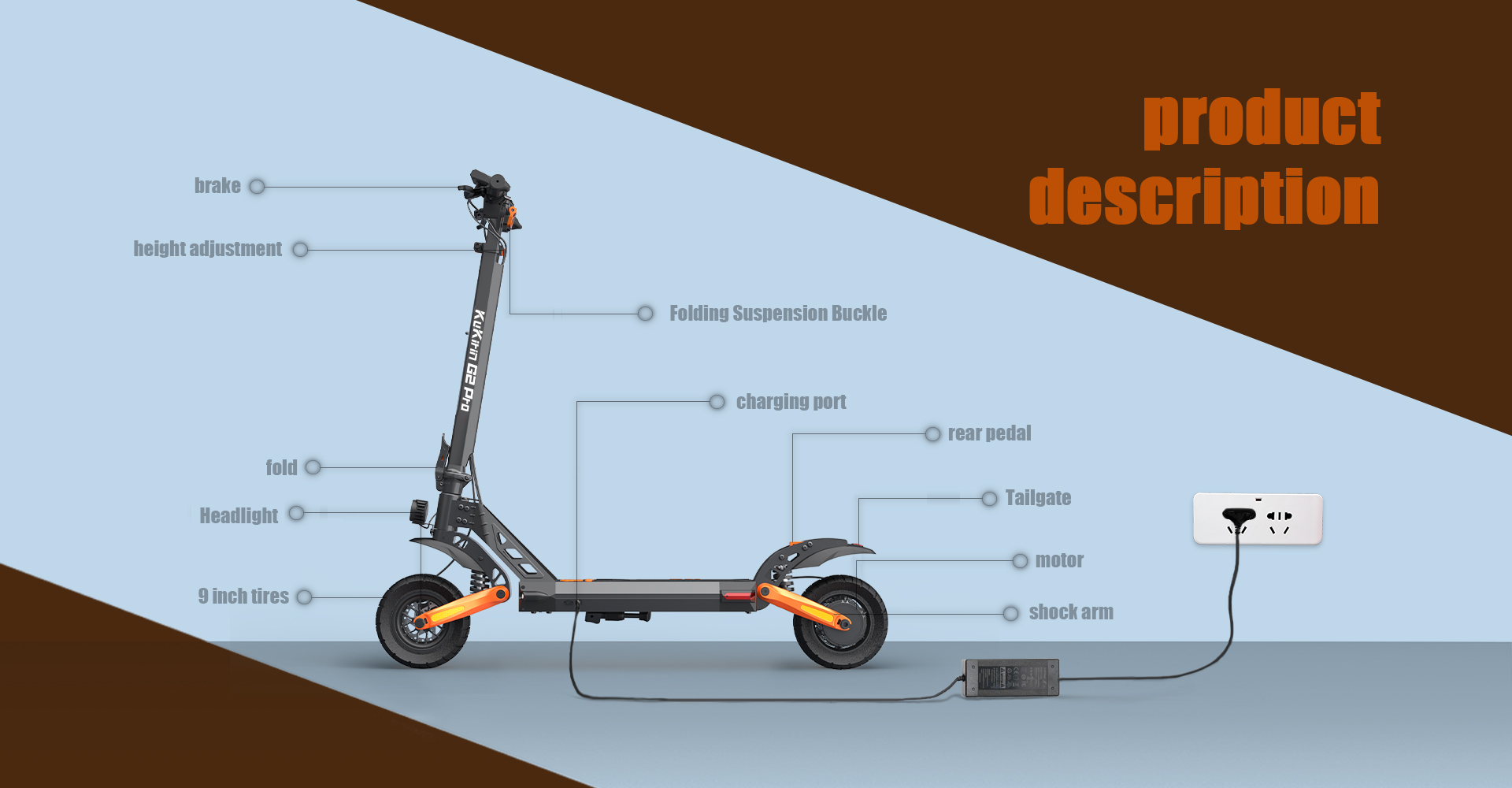 KUGOOKIRIN G2 PRO Scooter eléctrico para adultos de larga distancia Dropshipping