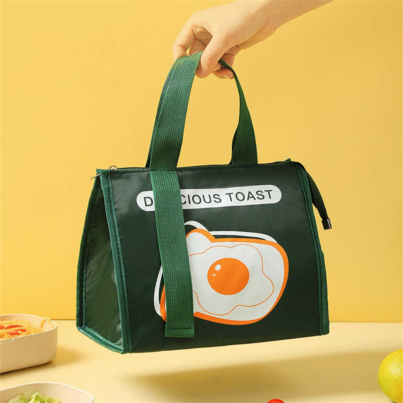 Sırt çantası paketleri taşınabilir sıcak öğle yemeği karikatür bento depolama çanta oxford kumaş yalıtımlı gıda konteyneri seyahat piknik iş çantası p230524