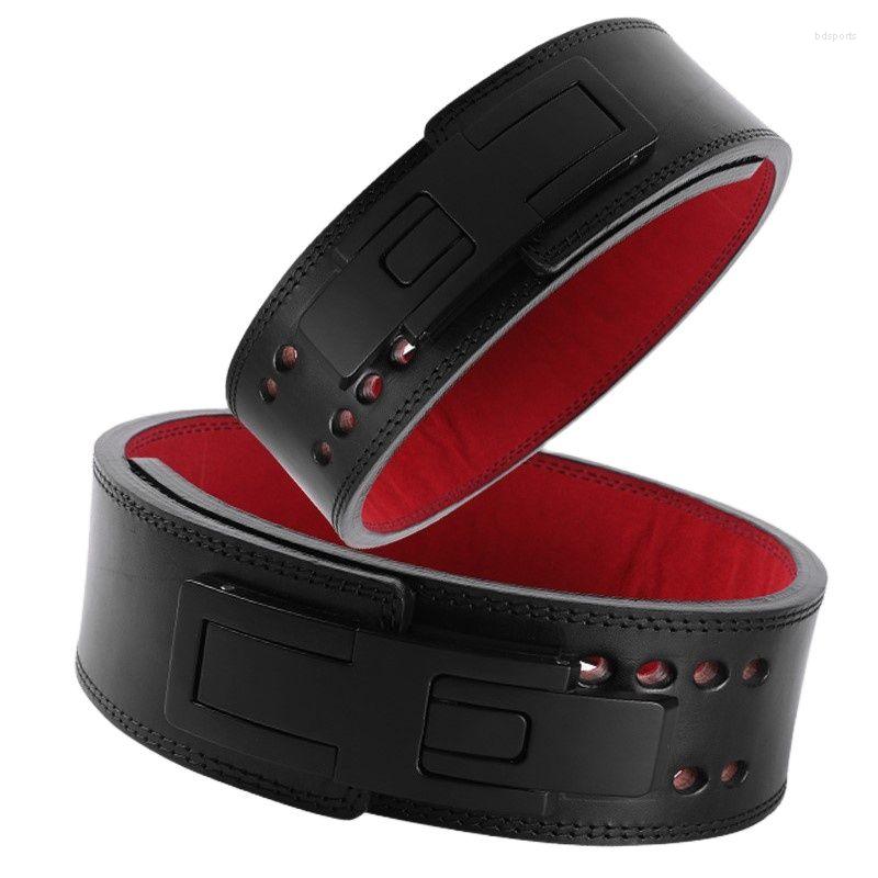 Soutien de la taille Fitness ceinture de levage Sport équipement de protection boucle à levier force d'haltérophilie protecteur d'entraînement en cuir