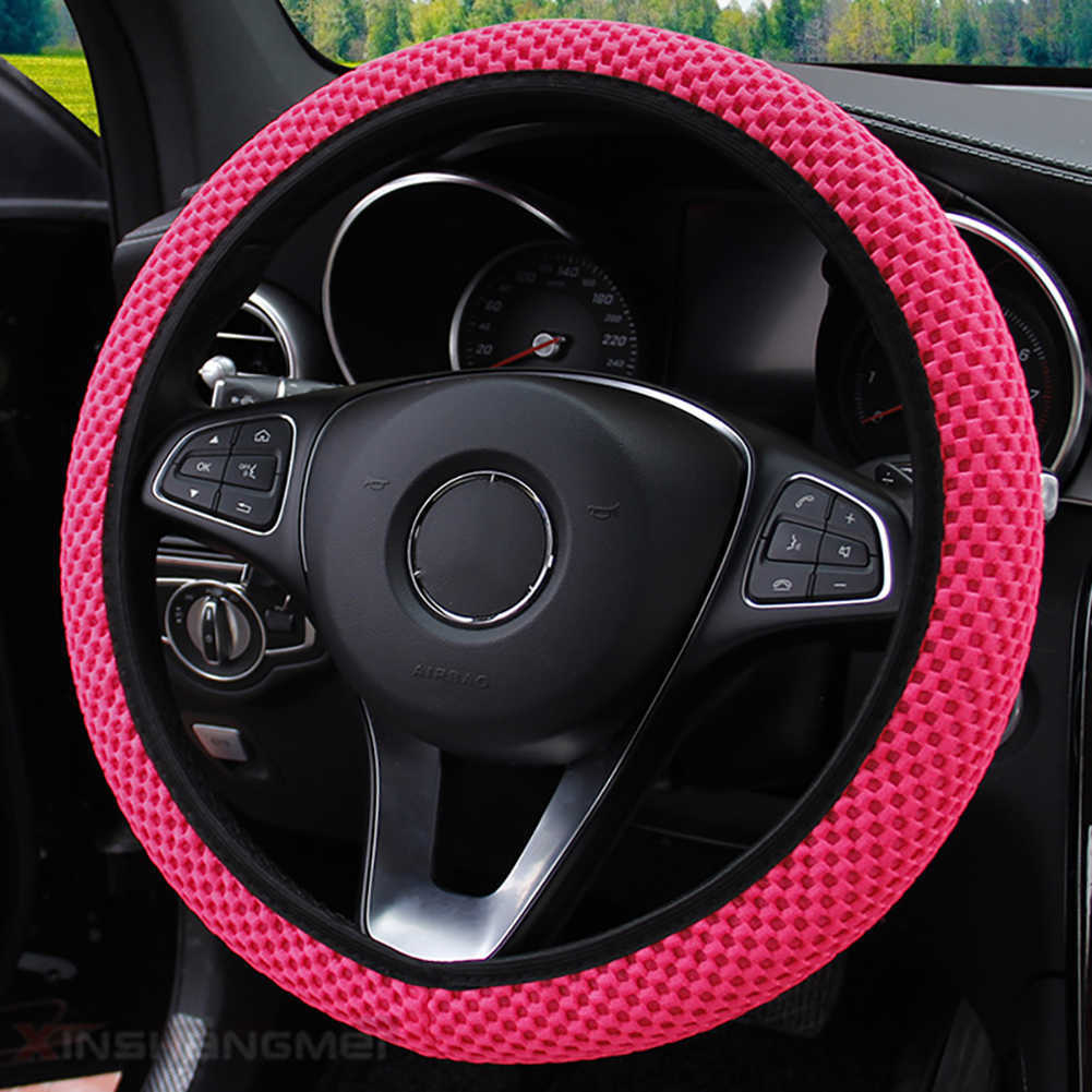 New Car Steering Wheel Cover Skidproof Durable Fabric Soft Steering Universal Wheel Sleeve Covers Auto Interior Car Accessories