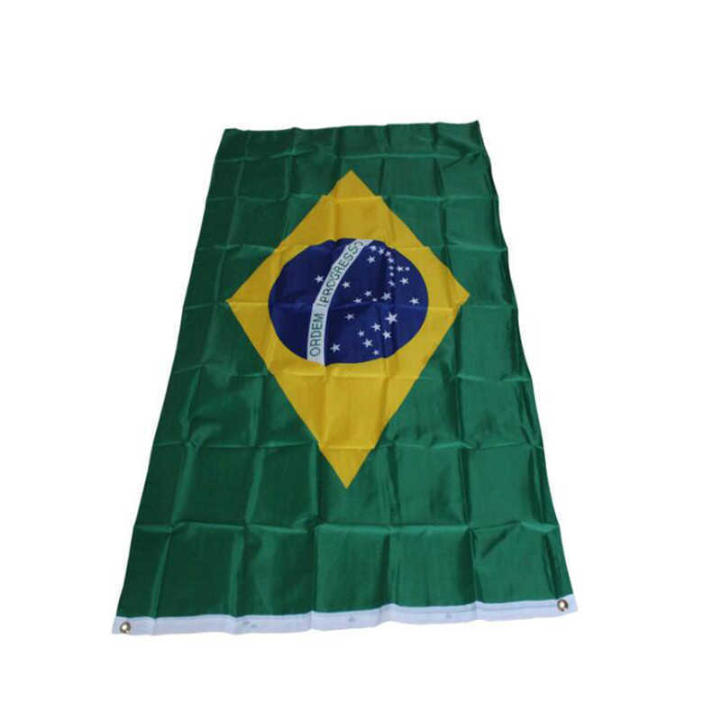 Bannerflaggor 3ftx5ft Brasilien flagga 150x90 cm Custom Flag Banner National Flags Super-Poly Indoor/Outdoor Brasil Flag Country Banner G230524