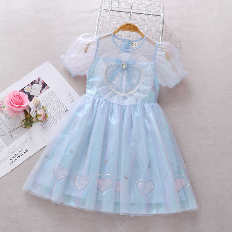 Robes de fille Nouveau Bowknot Filles Casual Baby Sweet Enfants Sérigraphié Princesse Robe Mode Mignon Fantaisie Vêtements Dentelle Mousseline de Soie G220523