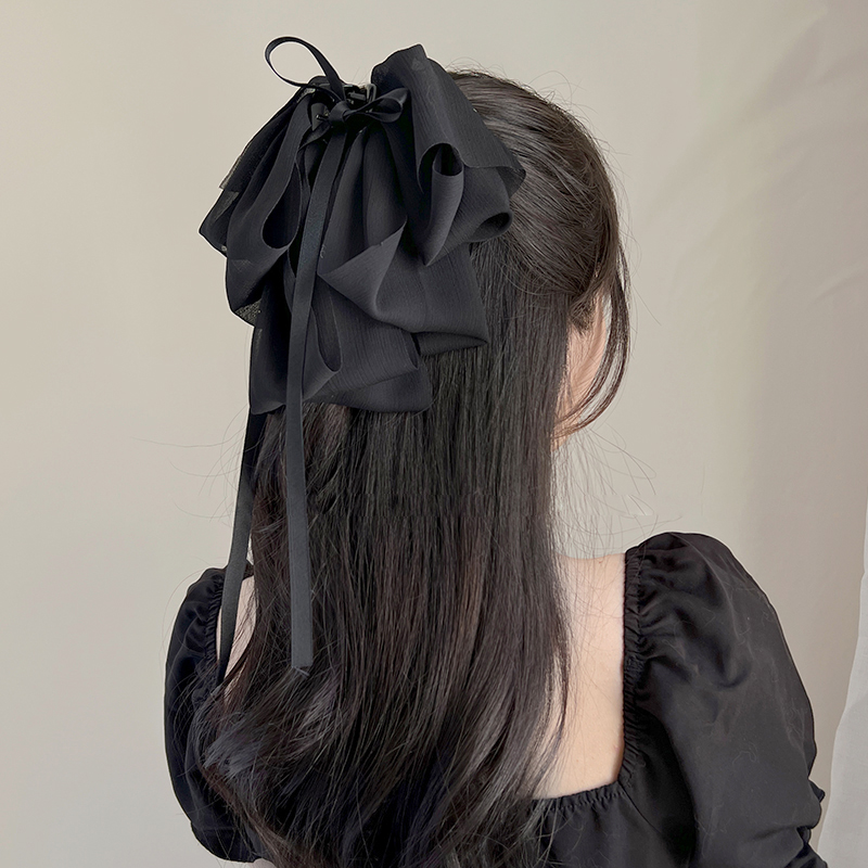 Kvinna extra stor bowknot band gaze hårklor hårnålar dam hår tillbehör flickor hårklipp huvudbonement ornament barrettes
