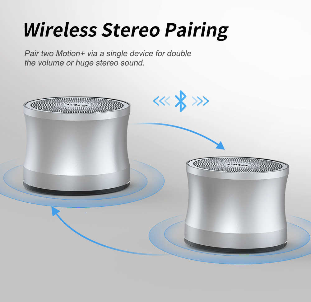 Portable Speakers TWS Bluetooth Speaker Metal Portable Music Speakers With AUX-IN Micro SD Microphone Hands-Free For Home Sound