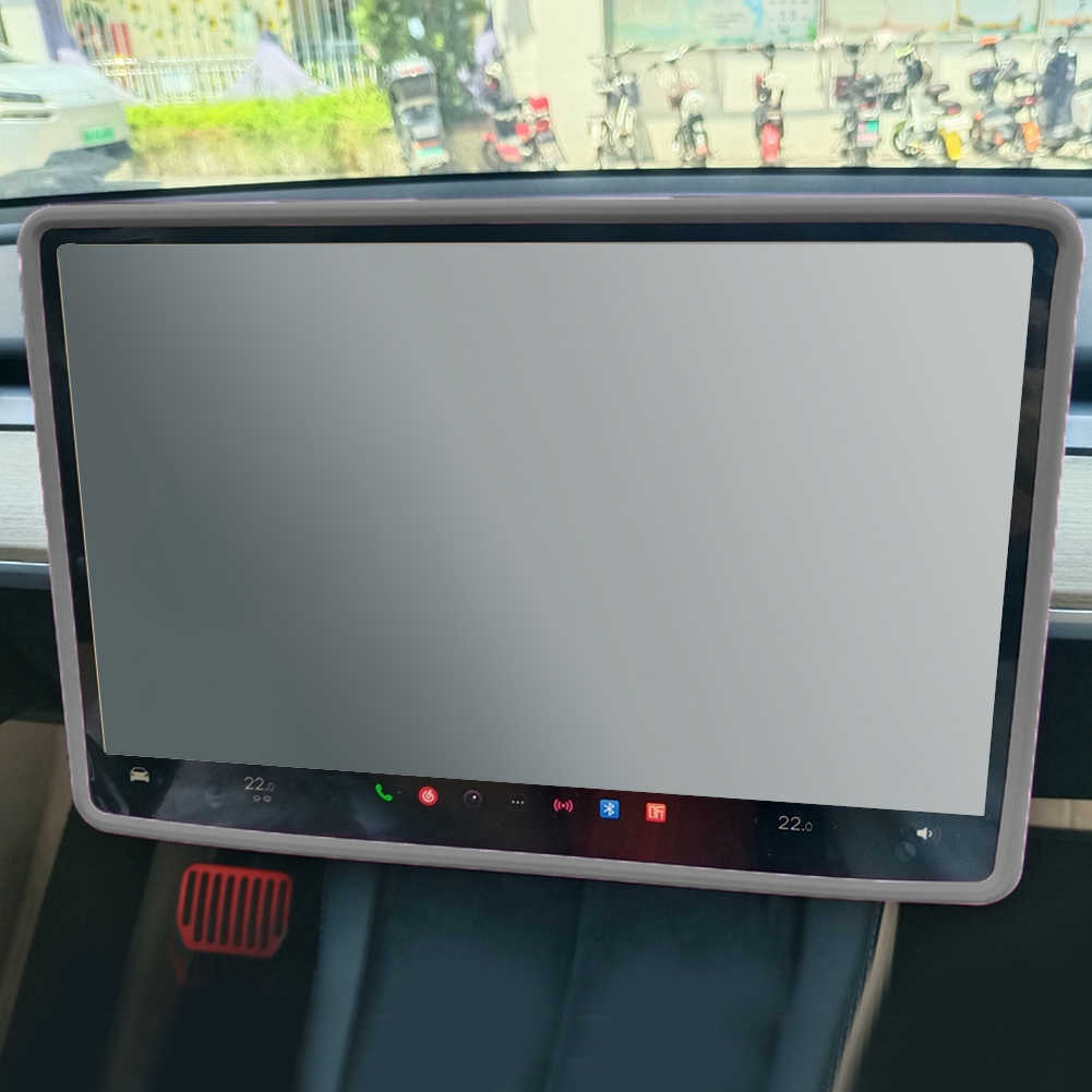 Nouveau pour Tesla modèle 3/y accessoires Navigation couverture manchon protecteur d'écran cadre étanche Silicone Auto intérieur accessoires