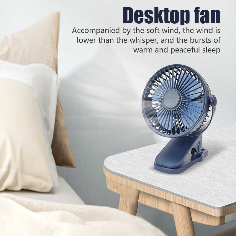 New New Portable Mini Hand Clip Fan USB Rechargeable Quiet Desktop Electric Fan High Quality Student Dormitory Small Cooling Ventilador