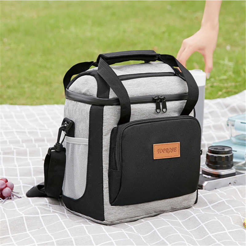 Rucksack-Rucksäcke Großes warmes Mittagessen mit Schultergurten für eine praktische, frische, kühlere Frühstücks-Essensbox, tragbare Picknick-Reise-Isoliertasche P230524