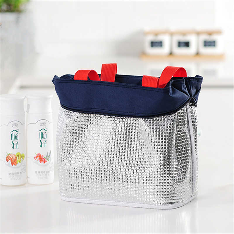 Backpacking Packs Insulated cooler lunch box women's children's portable freezer hot food door picnic ice bag handbag bento container P230524