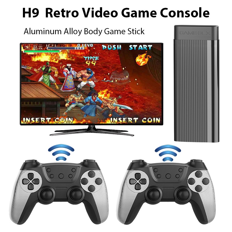 NEW game console H9 Retro Video Game Box 12-core Processor Supports 9 Emulators 20000 Games For PSP PS1 N64 Resolution 1920*1200 Kid Gifts