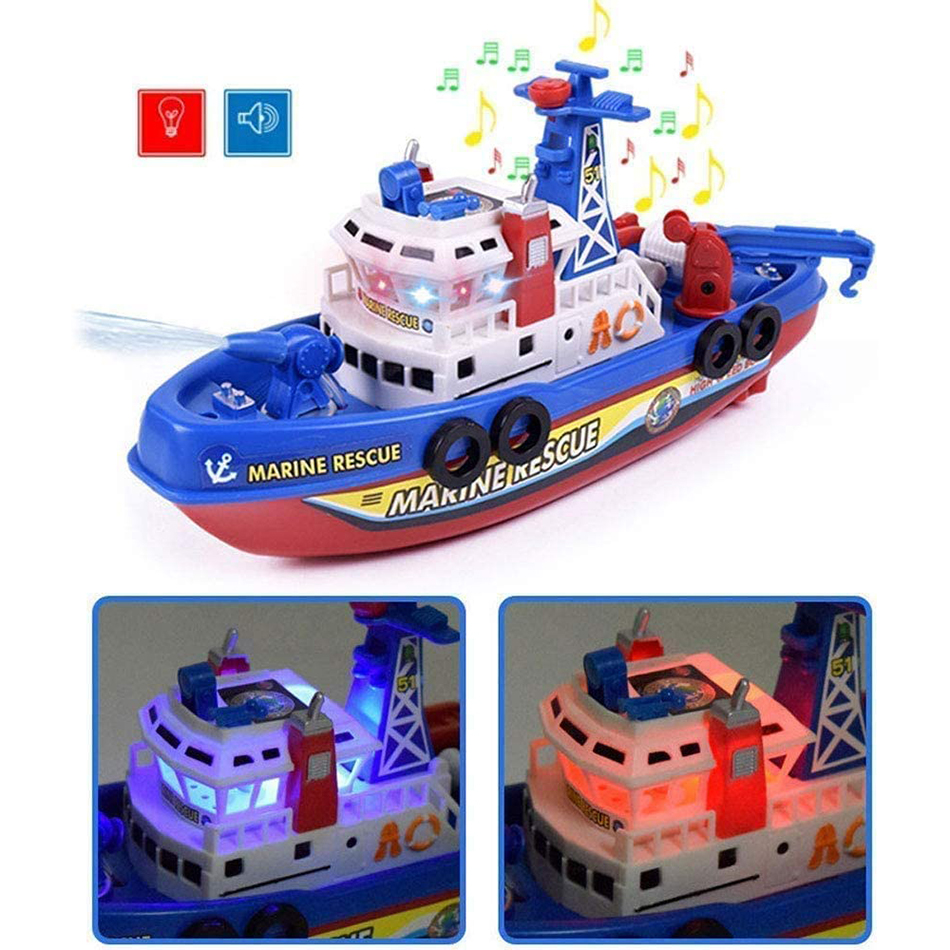 Bébé Jouets De Bain Pulvérisation D'eau De Natation Piscine Jouets De Bain pour Enfants Bateau Électrique Jouets De Bain avec Lumière Musique LED Lumière Jouets pour Bébé