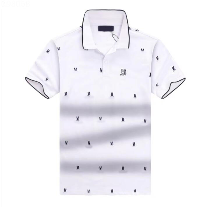 Lacoste Mode Heren POLO Shirt Rogue Konijn Print Animal Revers Korte Mouw Hoge Kwaliteit Merk Paar Katoen Casual T-shirt Maat #001