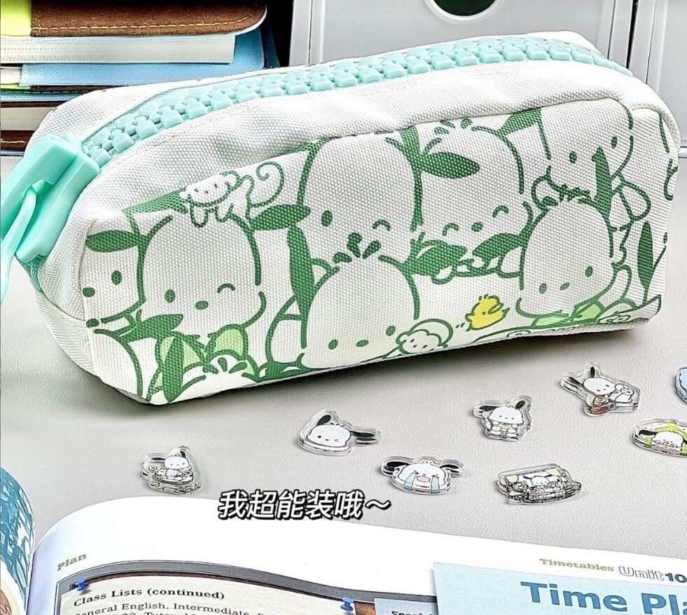 Girls Kawaii Pachaco Melody Pencil Bag Girl Cartoon Print Accessories сумки большой емкость