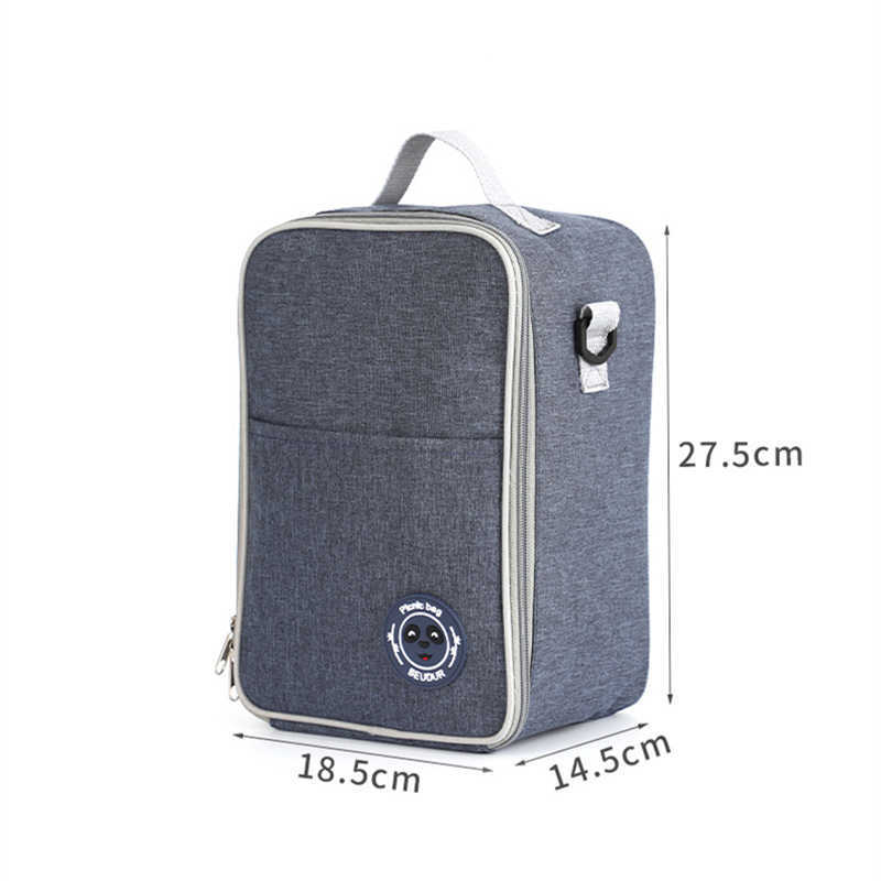 Sac à dos Packs Portable pique-nique isolé grande capacité boîte à lunch carrée refroidisseur chaud sac de glace travail transporteur de nourriture P230524