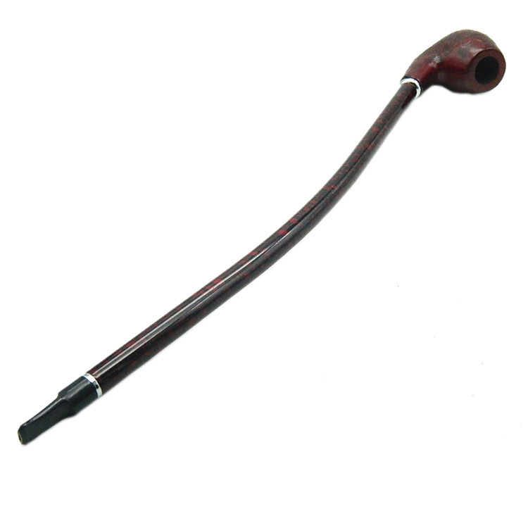 Курительные трубы тонкая вырезанная красная смоля деревянная труба, модная и модная в Европе и Америке, длинная стройная труба