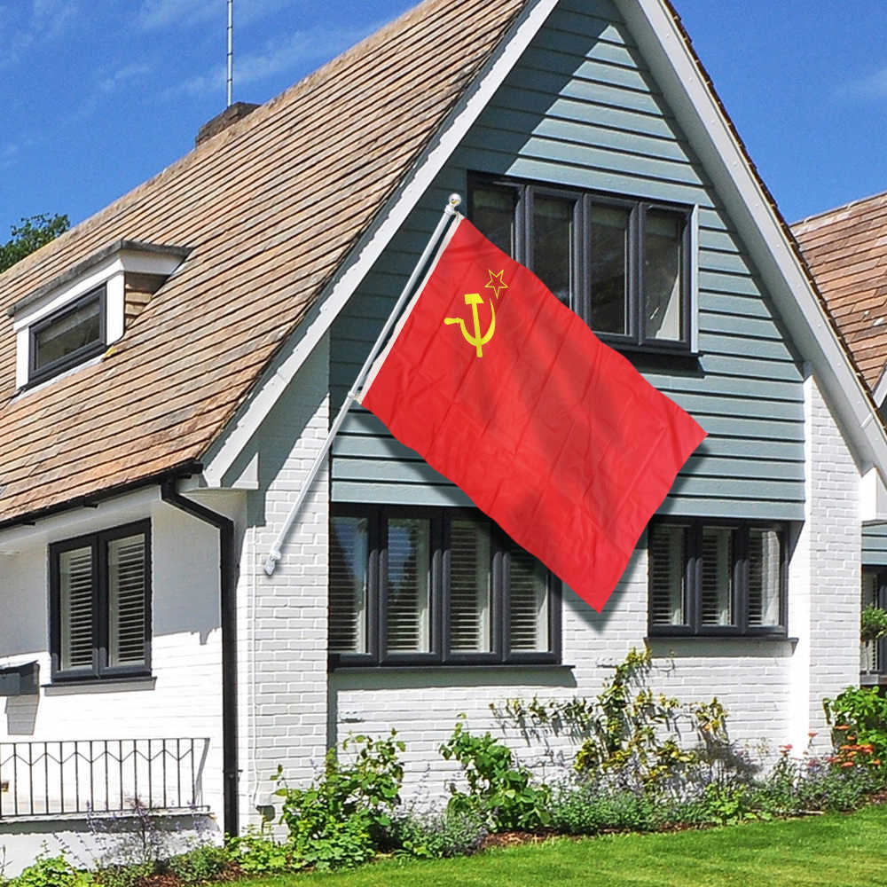 Bannière Drapeaux Drapeau Rouge URSS 90x150CM Union des Républiques Socialistes Soviétiques Russe CCCP Bannière G230524