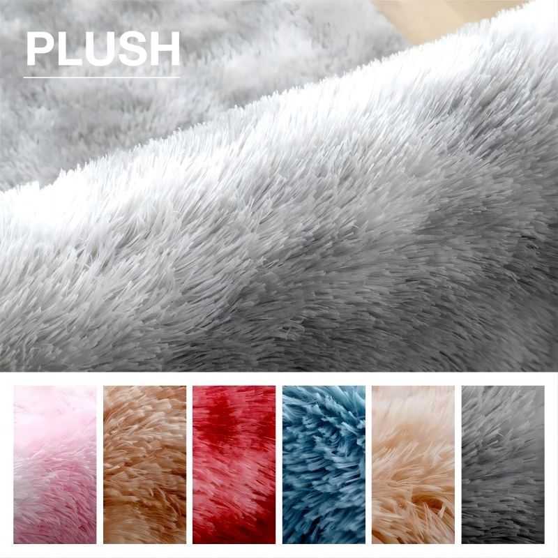 Large Plush Carpet Living Room Decoration Tie-Dye Soft Fluffy Rug Thick Bedroom Carpets Anti-slip Washable Floor Mats