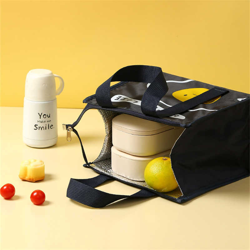 Backpacking Packs Portable Hot Lunch Cartoon Bento Storage Handbag Oxford Tygisolerad Cooler Food Container Travel Picnic Work Bag P230524