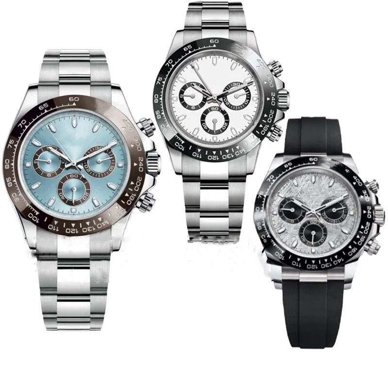 AAA Quality Silver Watch Men's 40mm automatisch mechanisch horloge Designer Montre de Luxe vouwbespreking goud hardlex waterdichte stopwatch polshorloge ew fabriekshorloge