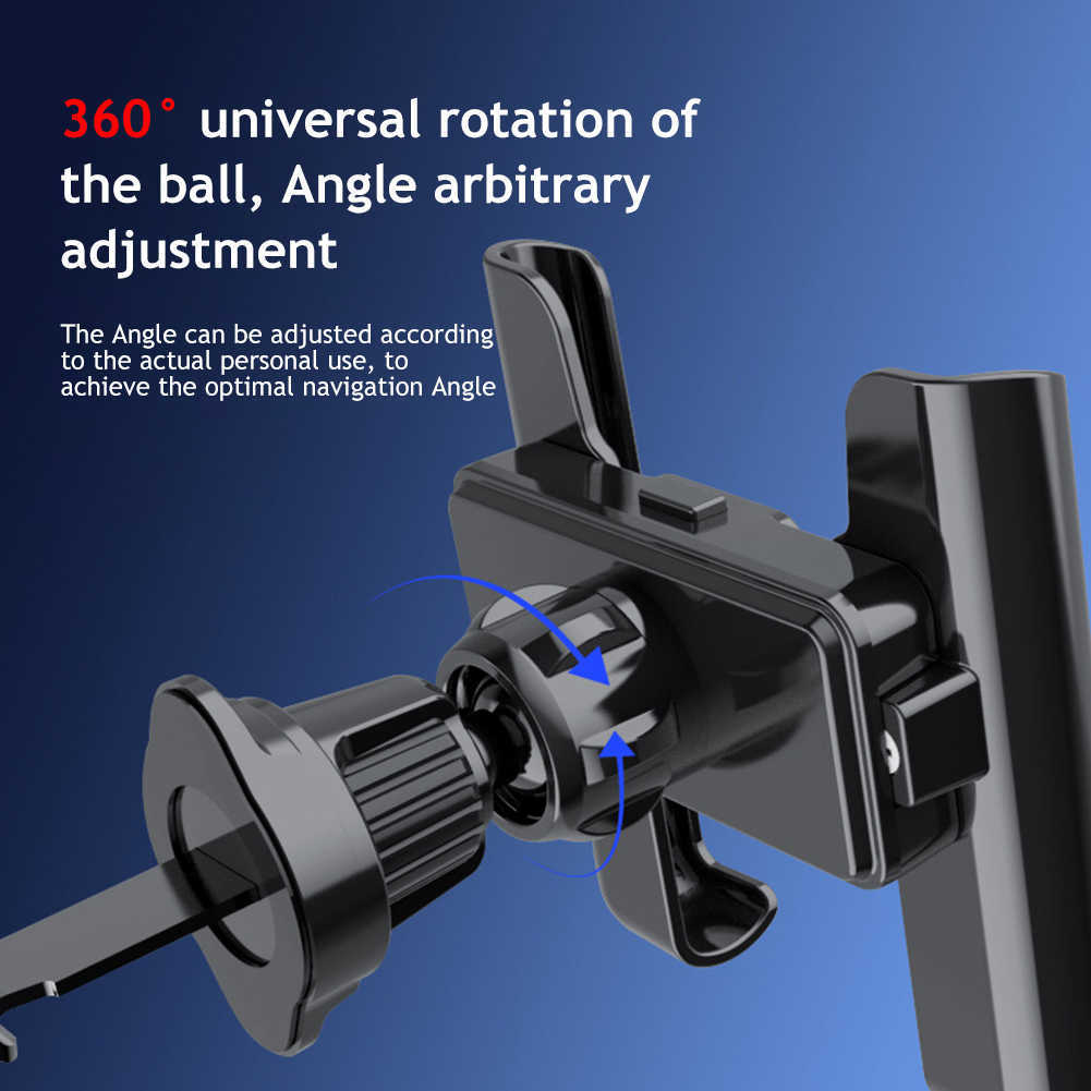 Nuevo soporte para teléfono de coche, soporte de rotación de 360ﾰ para teléfono móvil, soporte Universal para teléfono de gravedad para coche, soporte para Gps con Clip para rejilla de ventilación de coche