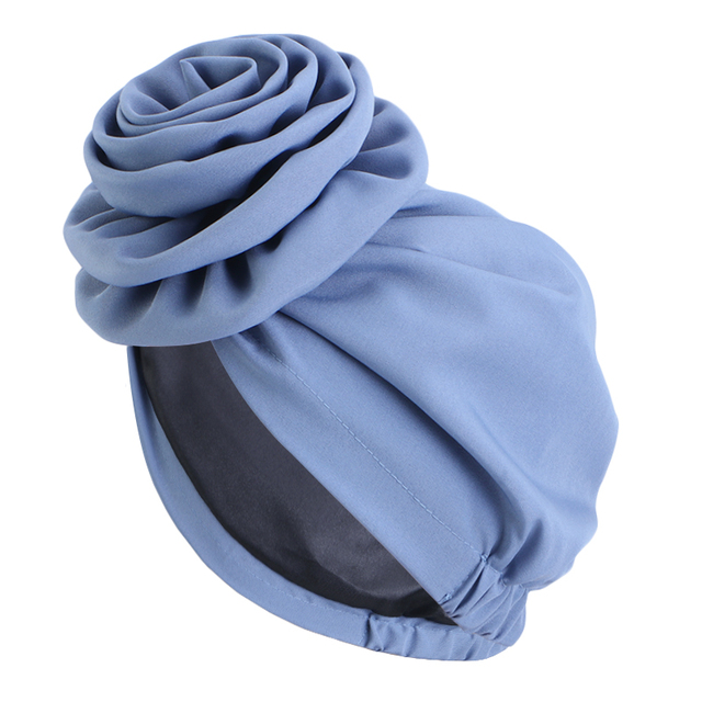 Nuove donne Big Flower Muslim Turban Turban Lispeding Wrap Wrap Hijab Sleept Hat Cappello Chemio Capo elastico Bernio Banda Bandana Copertina