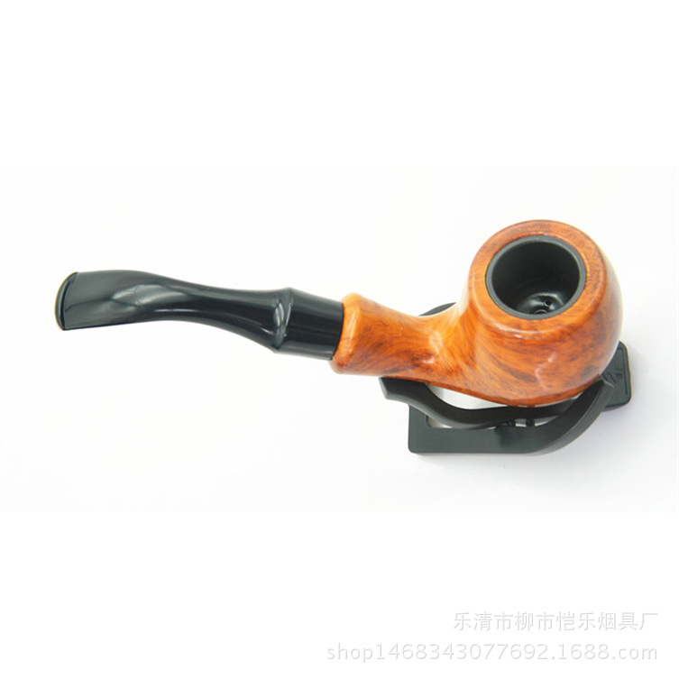 Hookahs Curved handle filter tobacco pipe, handmade resin pipe, retro and fashionable wooden pipe, smoking set