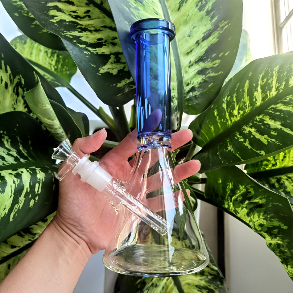 Bong in vetro triangolare da 10 pollici dab rig fumare pipa ad acqua in vetro narghilè