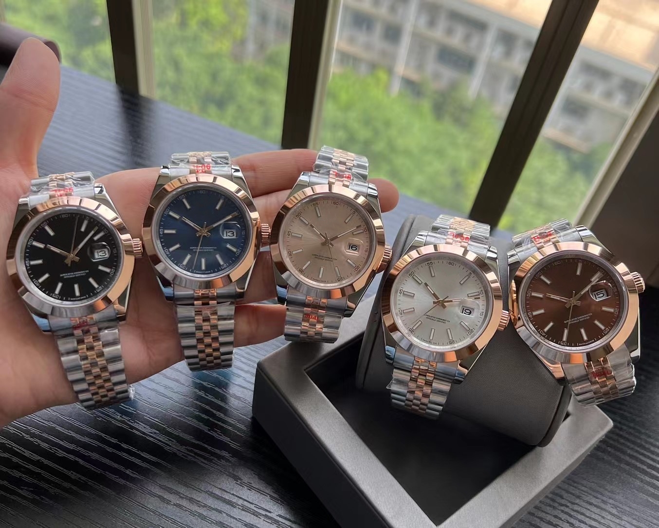 Mäns automatisk mekanisk klocka 36/41mm 904L All rostfritt stål klockor kvinnor 28/31 kvartsbatteri super lysande safir vattentät armbandsur Montre de luxe