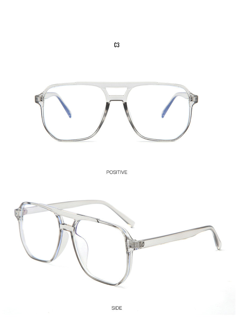 Anti-Blue Clear Lens Solglasögon Big Frame Decoration Unisex Solglasögon Shades Eyewear Mix Colors