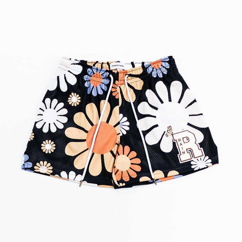 2023 nouveau été Ryoko pluie tournesol imprimé hommes classique salle de sport maille plage vacances décontracté Shorts P230524