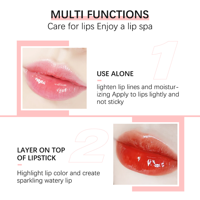 Aufpolsterndes Lippenöl, feuchtigkeitsspendender, getönter Lippenbalsam, praller Lipgloss, ibcccndc Lippenpflege, transparenter Toot, nährend, reparierend, aufhellende Lippenlinien