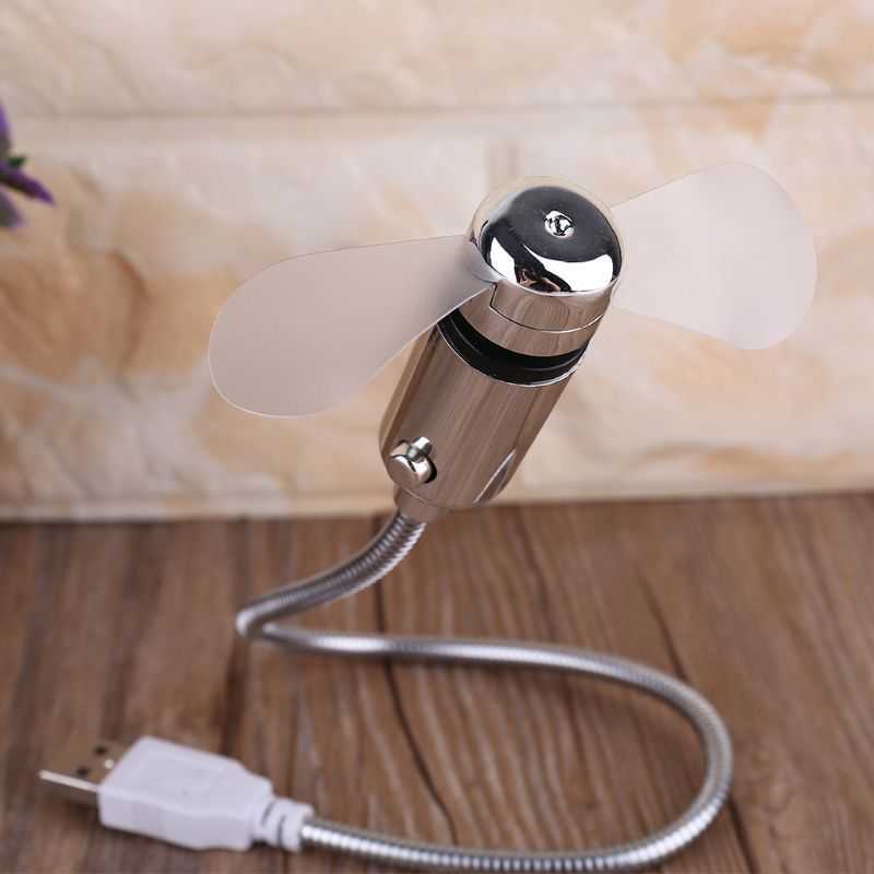 New Office Outdoor Universal Flexible USB Fan Air Cooling Cooler For Laptop Desktop PC Computer USB Charger Powerbank