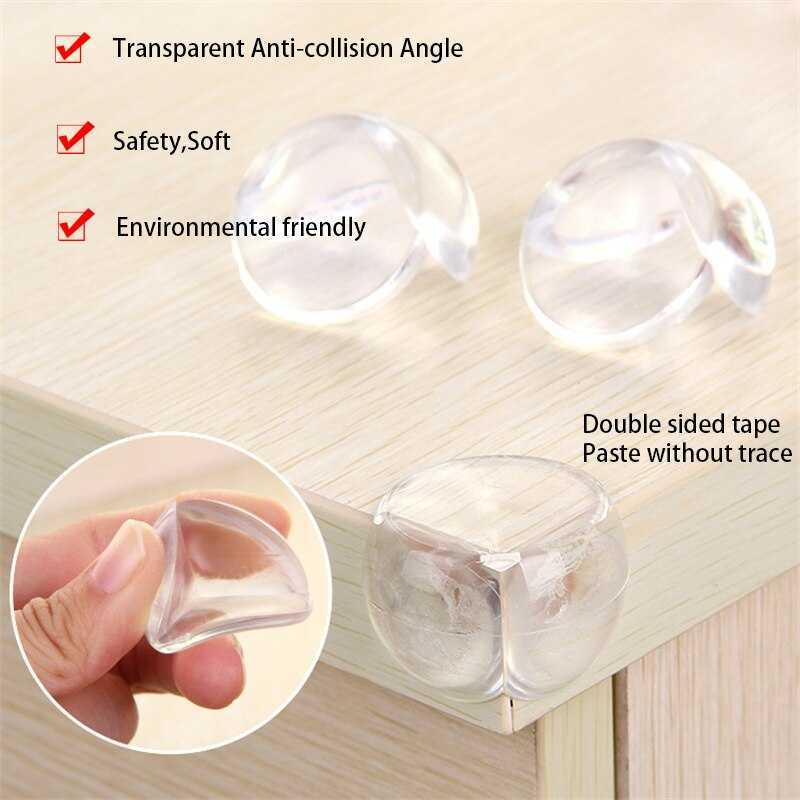 Coussins de bord d'angle 10 pièces de protection d'angle de sécurité de coussin pour enfants en PVC transparent anti-collision bébé protecteur de collision coin de table G220525